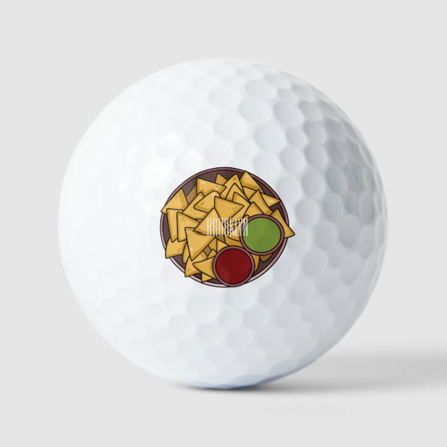 Balles De Golf Illustration de Nachos (Recto)