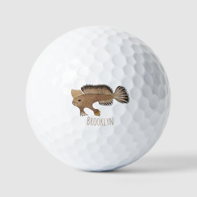 Balles De Golf Illustration de poisson à main (Recto)