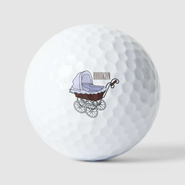 Balles De Golf Illustration de poussette (Recto)