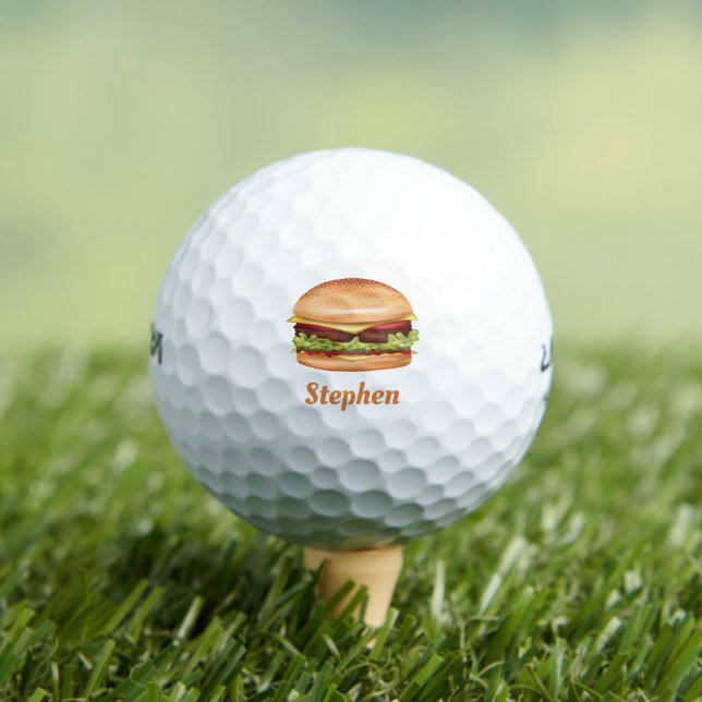 Balles De Golf Illustration de restauration rapide Hamburger avec (T-shirt Insitu)