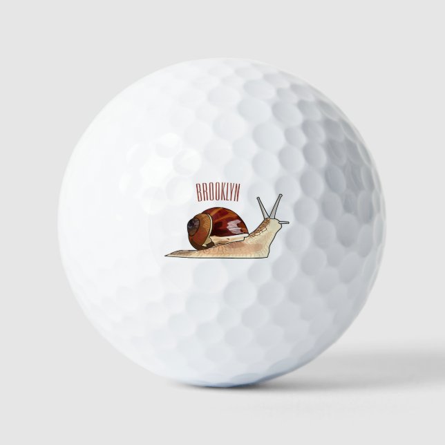 Balles De Golf Illustration d'escargot (Recto)