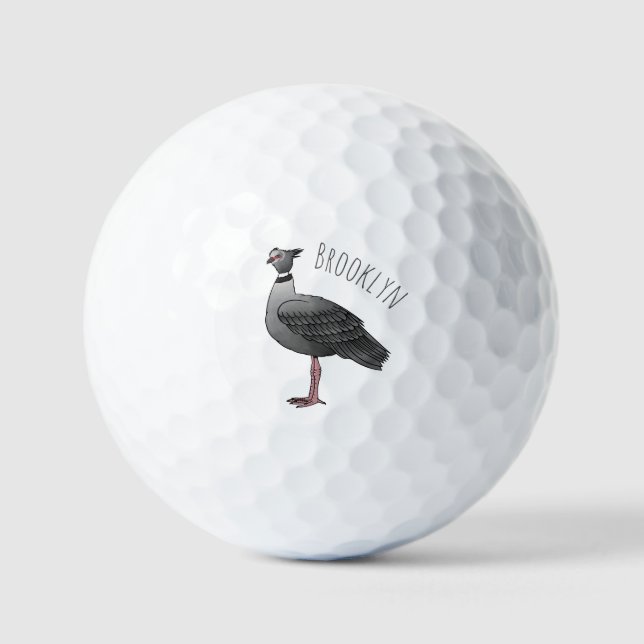 Balles De Golf Illustration d'oiseau du crieur du sud (Recto)