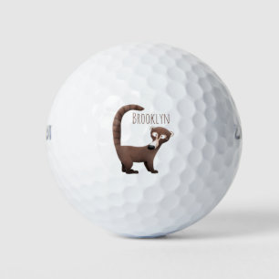 Balles De Golf Illustration drôle curieuse de dessin animé de coa