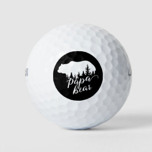 Balles De Golf Illustration du bois blanc et noir Père Ours