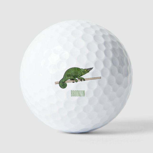 Balles De Golf Illustration du caméléon de Jackson (Recto)