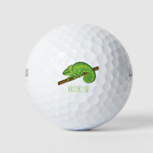 Balles De Golf Illustration du caméléon de la parson