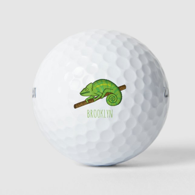Balles De Golf Illustration du caméléon de la parson (Devant)
