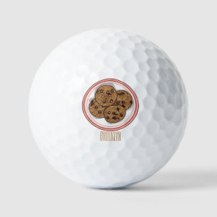 Balles De Golf Illustration du cookie de puce à chocolat