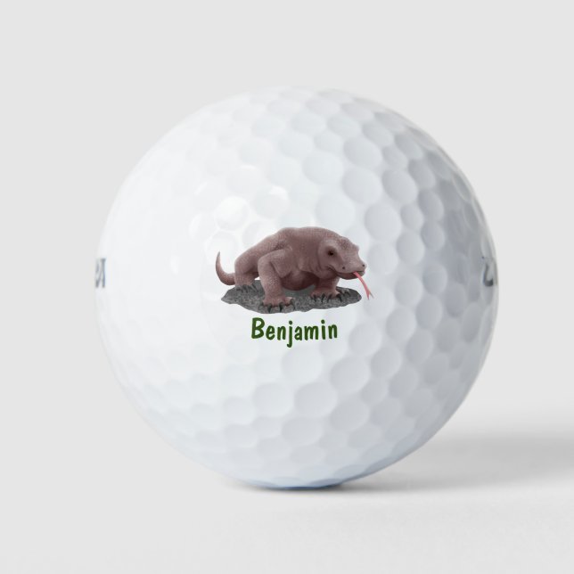 Balles De Golf Illustration du dragon de Komodo (Devant)