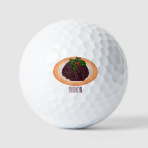 Balles De Golf Illustration du pudding de Noël
