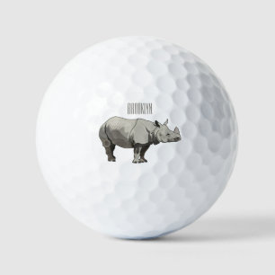 Balles De Golf Illustration du rhinocéros de Javan