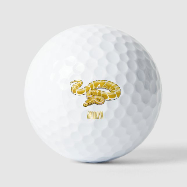 Balles De Golf Illustration du serpent python birman (Recto)