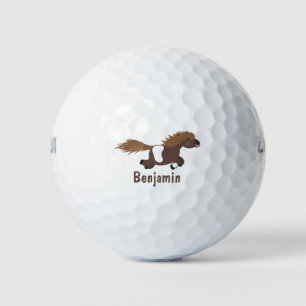 Balles De Golf Illustration d'un poney de Shetland mignon