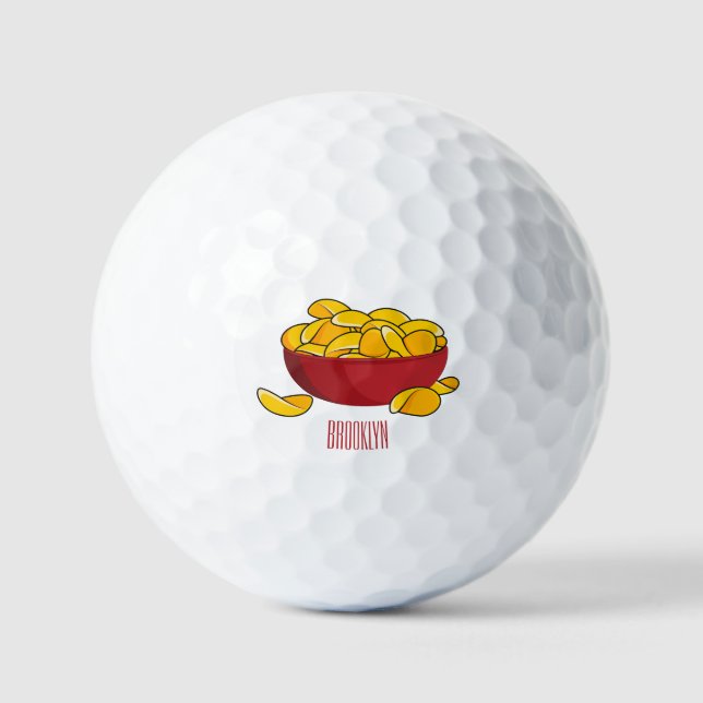 Balles De Golf Illustration d'une puce de pomme de terre (Recto)