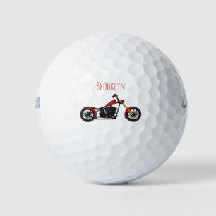 Balles De Golf Illustration motocyclette de style hélicoïdal