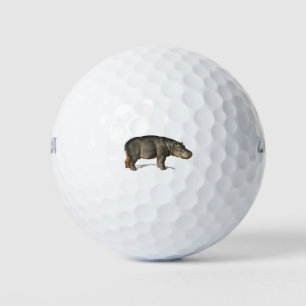 Balles De Golf Illustration réaliste Hippo hippopotame