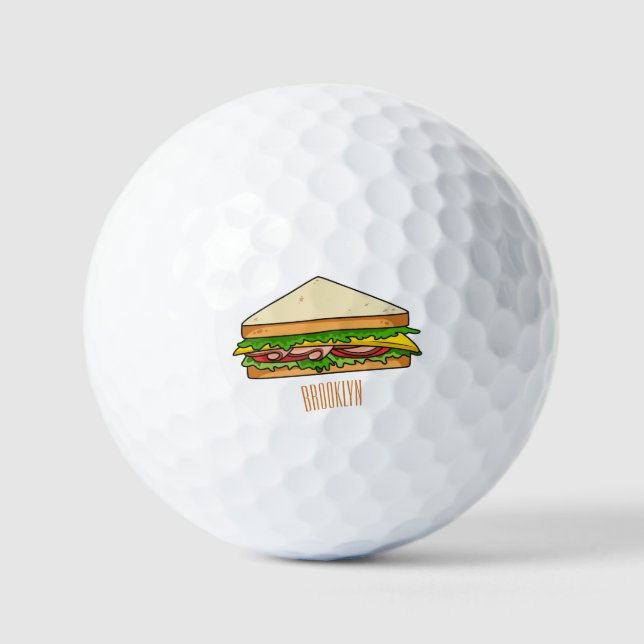 Balles De Golf Illustration Sandwich (Recto)