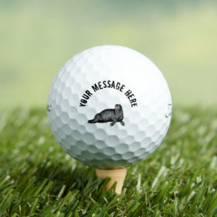 Balles De Golf Illustration simple de Black Walrus