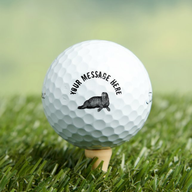 Balles De Golf Illustration simple de Black Walrus (T-shirt Insitu)