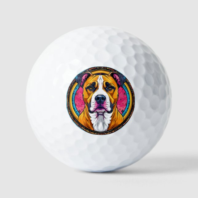Balles De Golf Illustration vectorielle de chien (Recto)