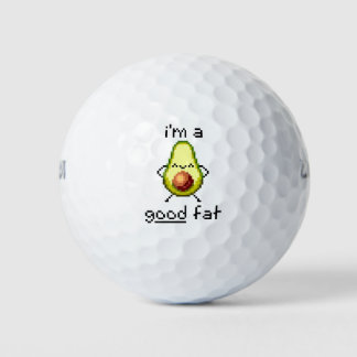 Balles De Golf "I'm a Good Fat" Funny Cute Avocado
