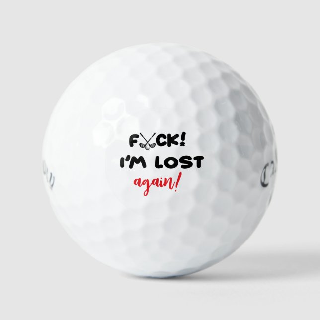Balles De Golf I'm Lost Again Golf Balls - Funny Personalized (Recto)