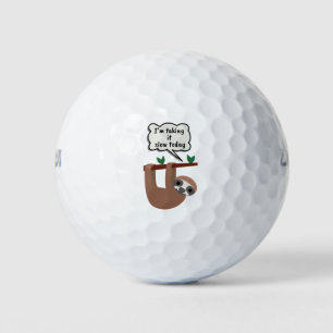 Balles De Golf I'm Taking It Slow Today Funny Sloth