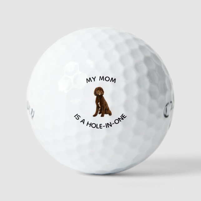 Balles De Golf Image aquarelle d'animal de compagnie Ma mère est  (Recto)