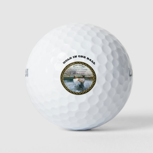 Balles De Golf image du baptême de Jésus-Christ deux (Devant)