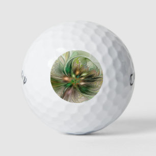 Balles De Golf Imaginaire coloré Moderne Fleur Fractale Abstraite