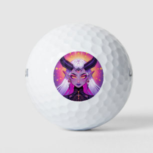 Balles De Golf Imaginaire foncé Demon Princesse Anime Girl