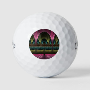 Balles De Golf Imaginaire spécial Motif Abstrait coloré Fractal