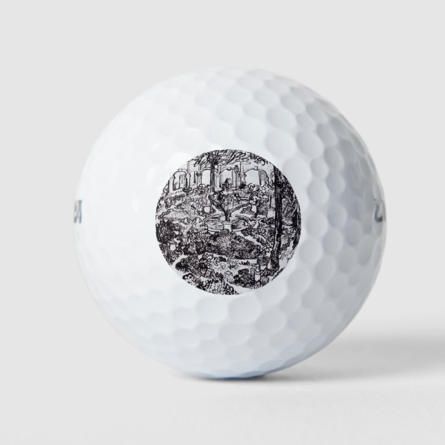 Balles De Golf Impressionnisme Vincent Van Gogh Garten des Hospit (Devant)