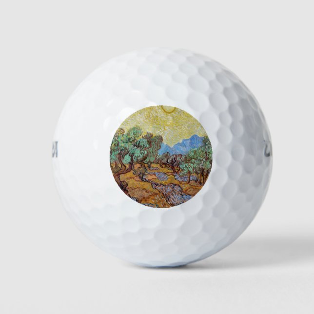Balles De Golf Impressionnisme Vincent Van Gogh Olive Trees Fameu (Devant)