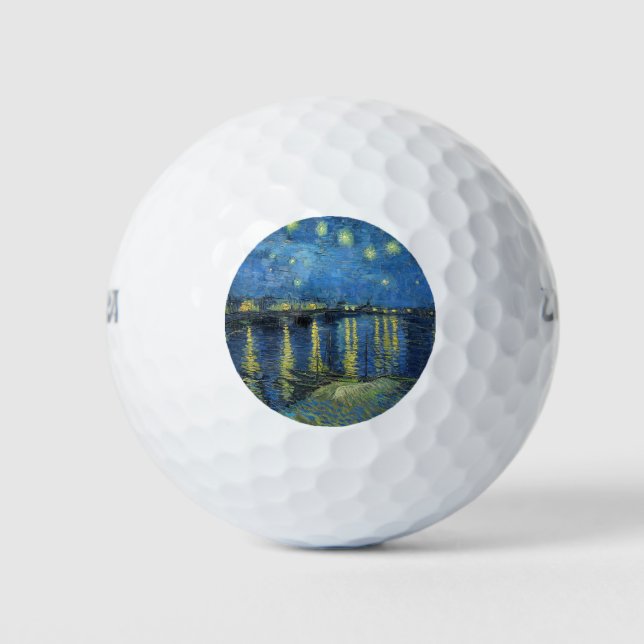 Balles De Golf Impressionnisme Vincent Van Gogh Starry Starry Nui (Devant)