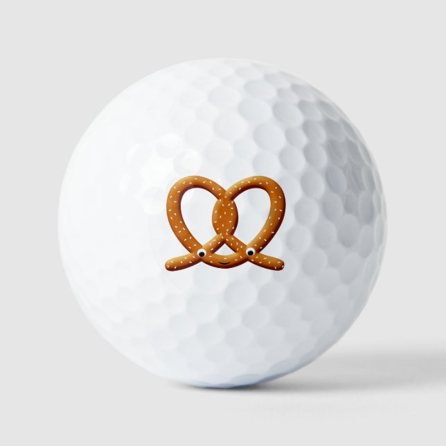Balles De Golf Imprimantes de dessin Cute Pretzel (Recto)
