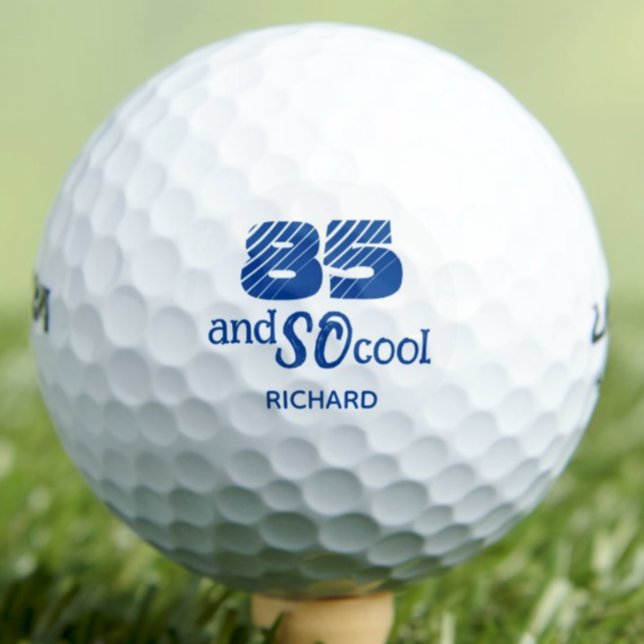 Balles De Golf Incroyable 85e Anniversaire Papi Cool Blue Personn (Créateur téléchargé)