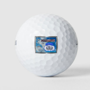 Balles De Golf Incroyable parachutiste américain et drapeau