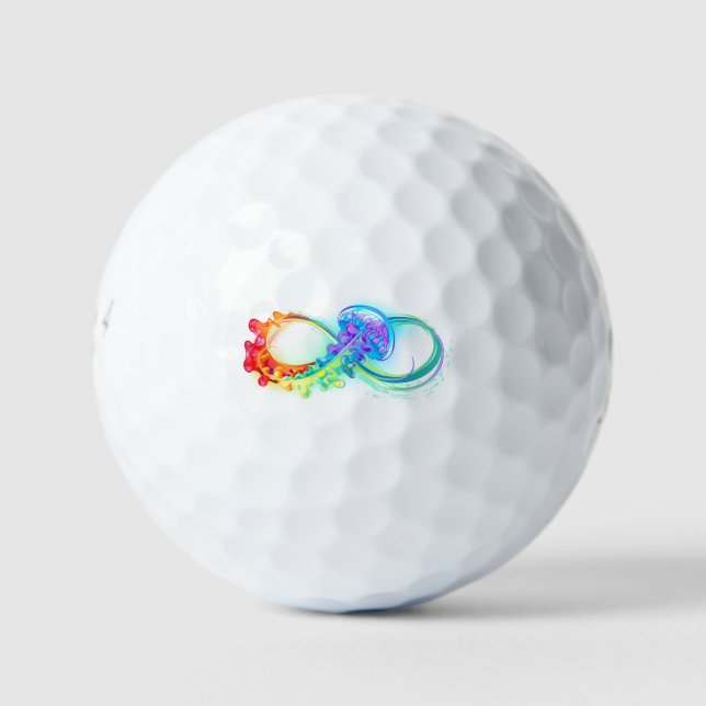 Balles De Golf Infinity avec Rainbow Jellyfish (Devant)