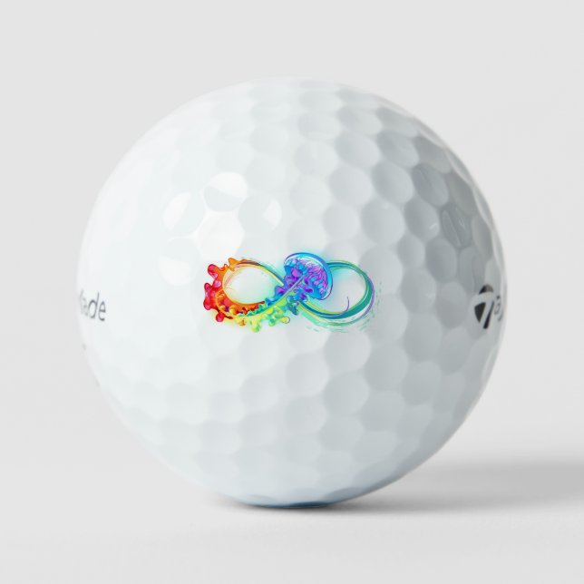 Balles De Golf Infinity avec Rainbow Jellyfish (Recto)