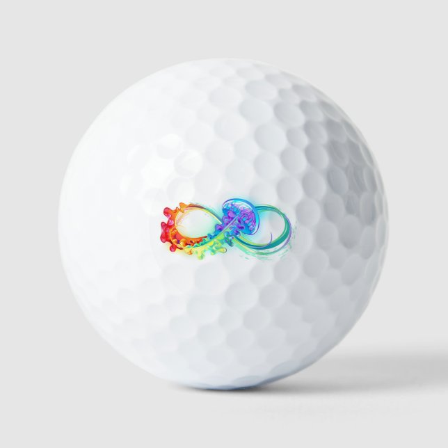 Balles De Golf Infinity with Rainbow Jellyfish (Recto)