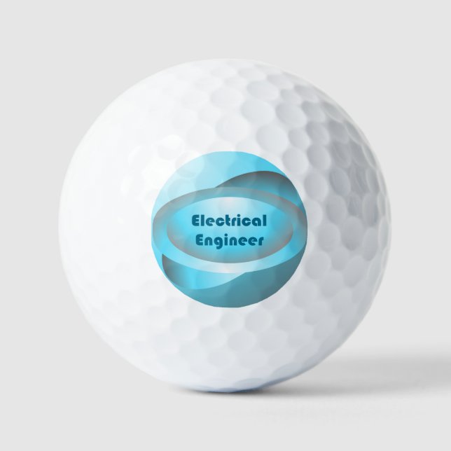 Balles De Golf Ingénieur électrique bleu (Recto)
