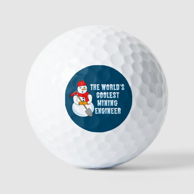 Balles De Golf Ingénieur minier le plus froid Snowman (Recto)