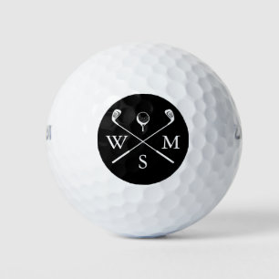 Balles De Golf Initiales de monogramme simples et élégantes perso