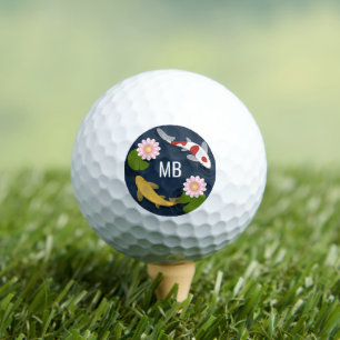 Balles De Golf Initiales du monogramme japonais Koi