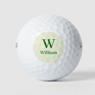 Balles De Golf Initiales Monogramme Classiques Personnalisées Vin