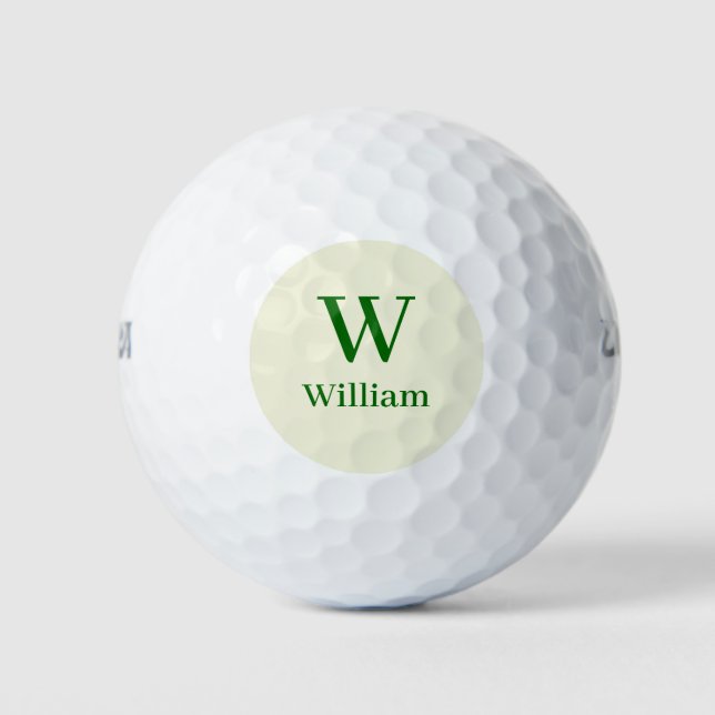 Balles De Golf Initiales Monogramme Classiques Personnalisées Vin (Devant)
