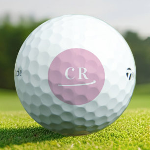 Balles De Golf Initiales monographiques personnalisées Simple ros