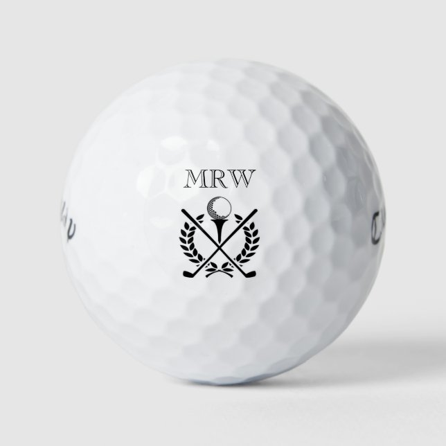 Balles De Golf Initiales personnalisées Monogrammes Crest Clubs G (Devant)