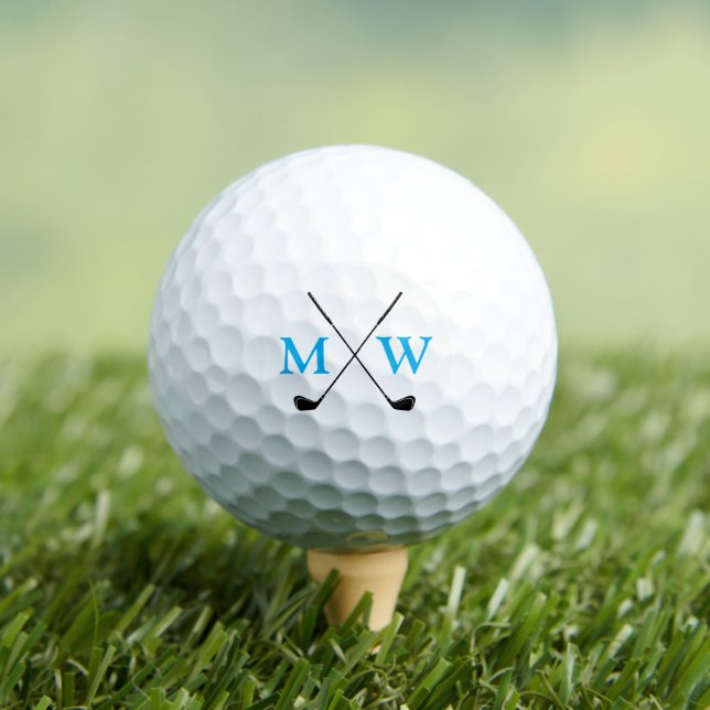 Balles De Golf Initiales simples et élégantes personnalisées (T-shirt Insitu)